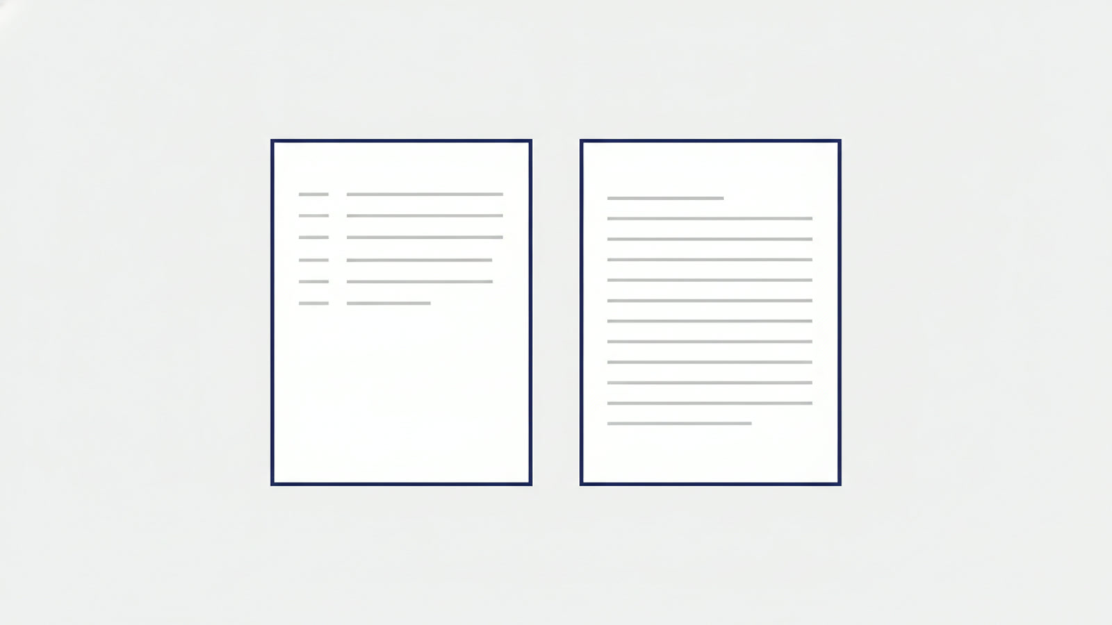 短い線だけの紙と、書き足しのある紙